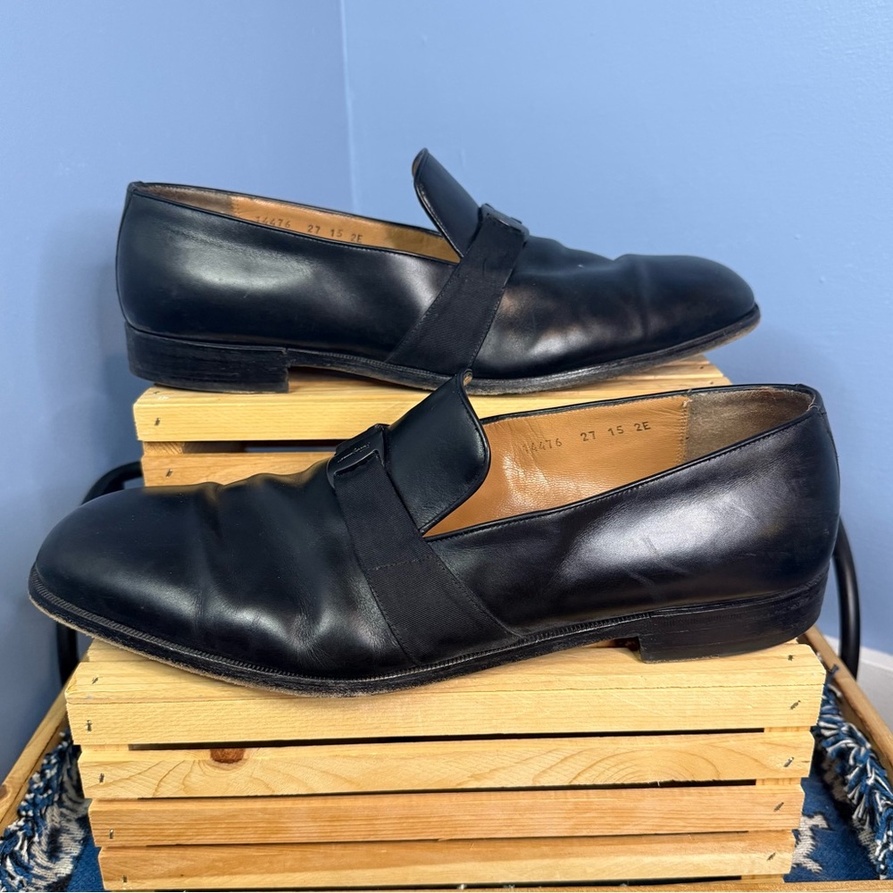 Salvatore Ferragamo Black Dress Loafers Size 15 - Picture 1 of 9